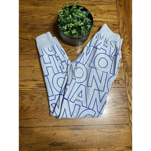 Champion Joggers Sweatpants Mens Size XS Grey Blue Block Letters 3 Pocket - Picture 8 of 8